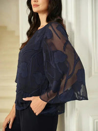 Blouse en Mousseline Florale à Superposition