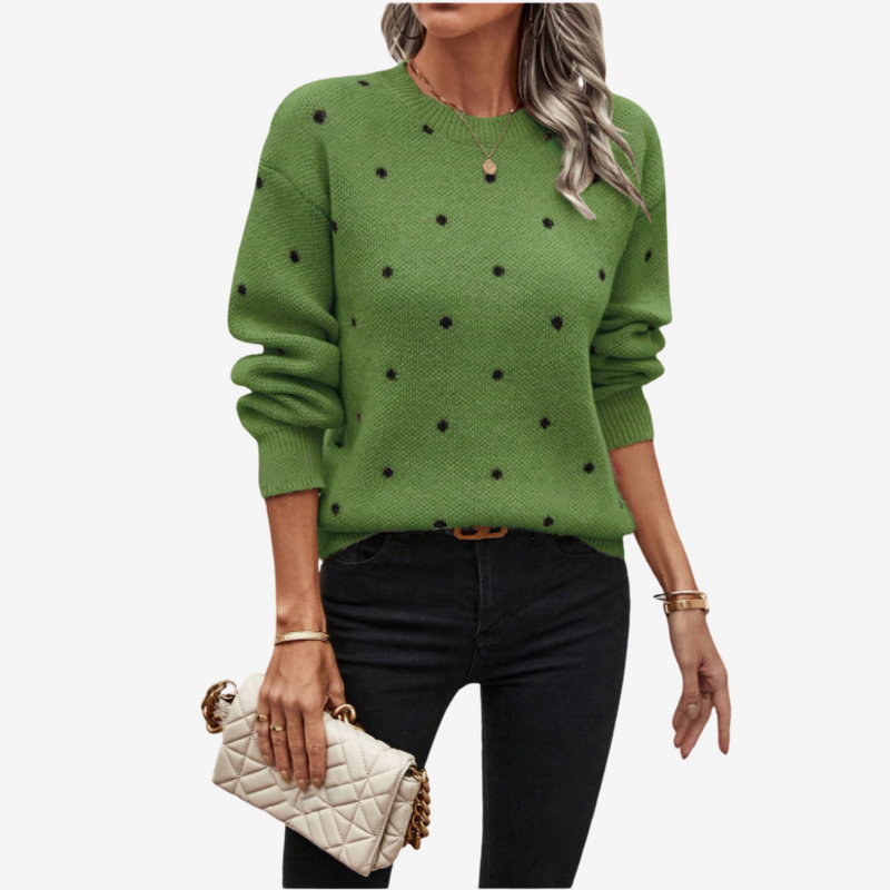 Aveline™ Elegant Polka Dot Sweater