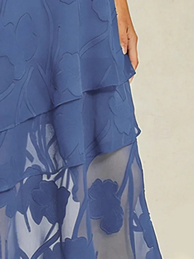 Jupe Midi en Chiffon Floral