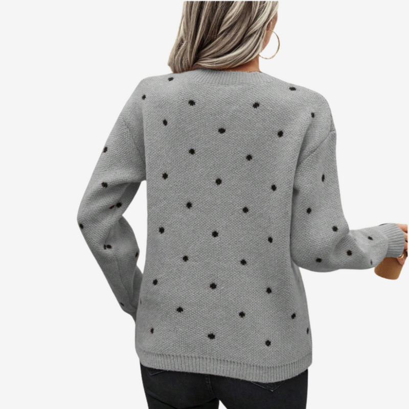Aveline™ Elegant Polka Dot Sweater