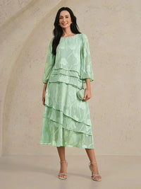 Jupe Midi en Chiffon Floral