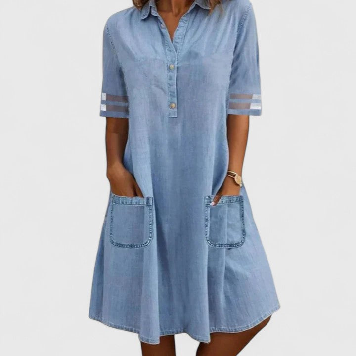 Brittany | Robe en Denim Flatteuse