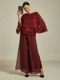 Blouse en Mousseline Florale à Superposition