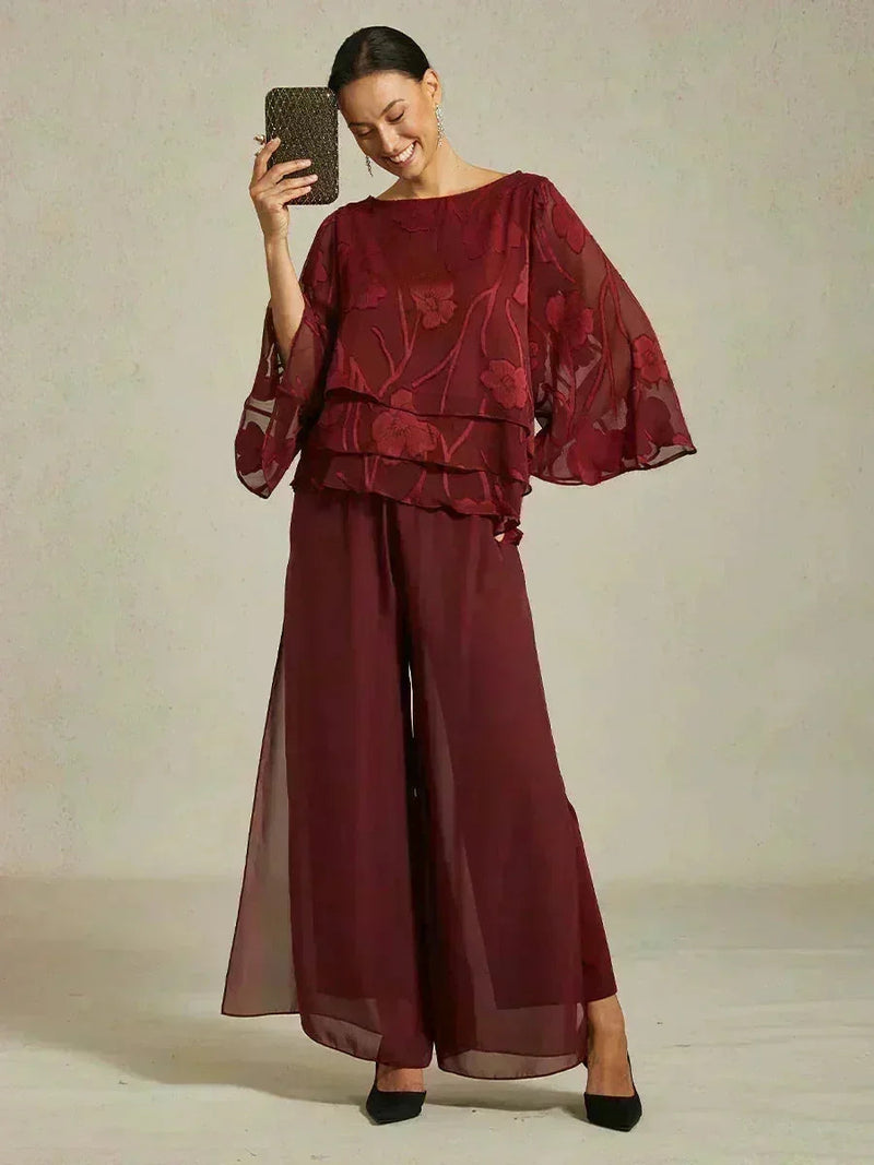 Blouse en Mousseline Florale à Superposition