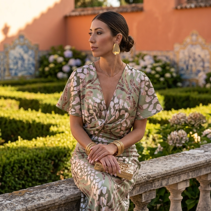 Clarandra | Robe Midi Cuivrée