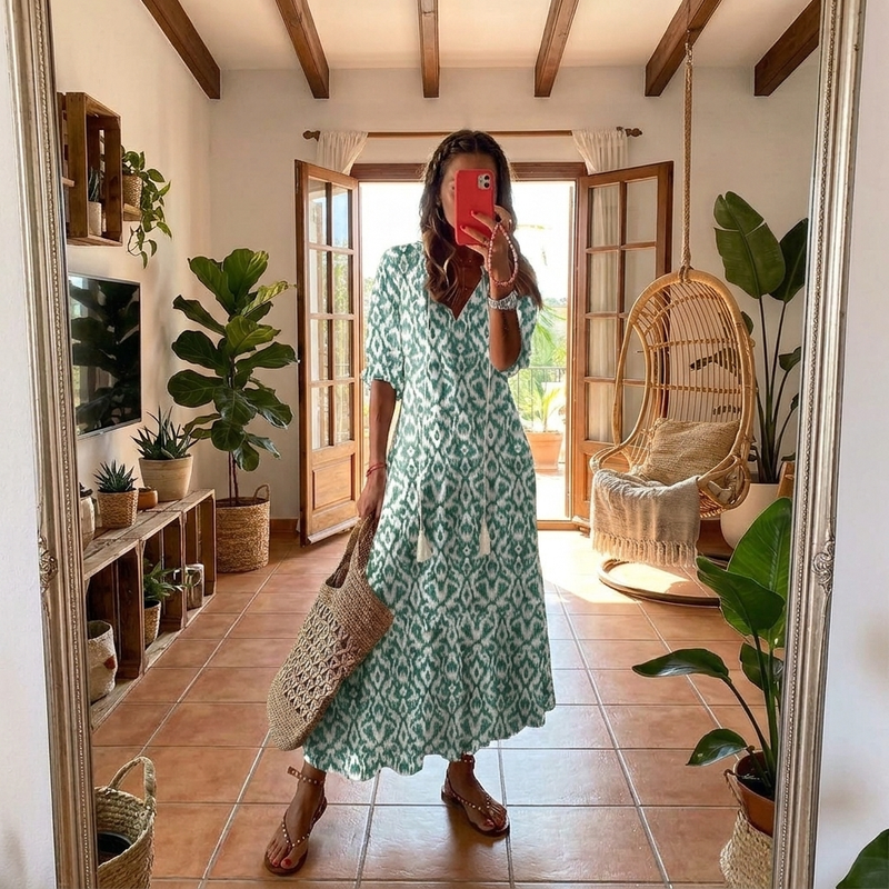 Luna | Robe Boho Sans Effort au Tombé Flatteur